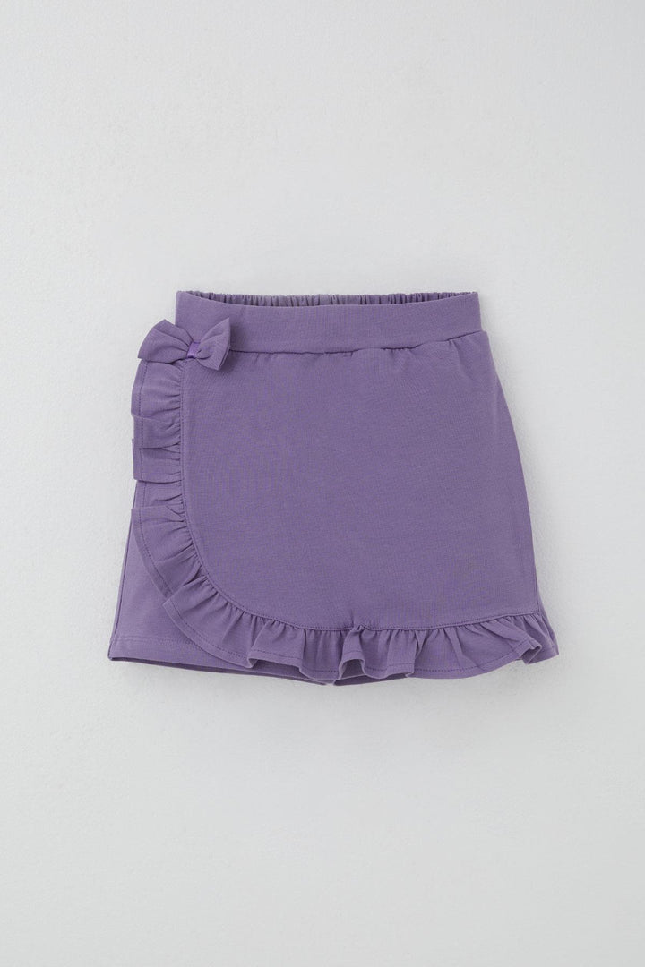 BRE Breeze Girl Child Shorts Skirt with Bow Accessory Frilly 60 Years, Lilac - Puertollano