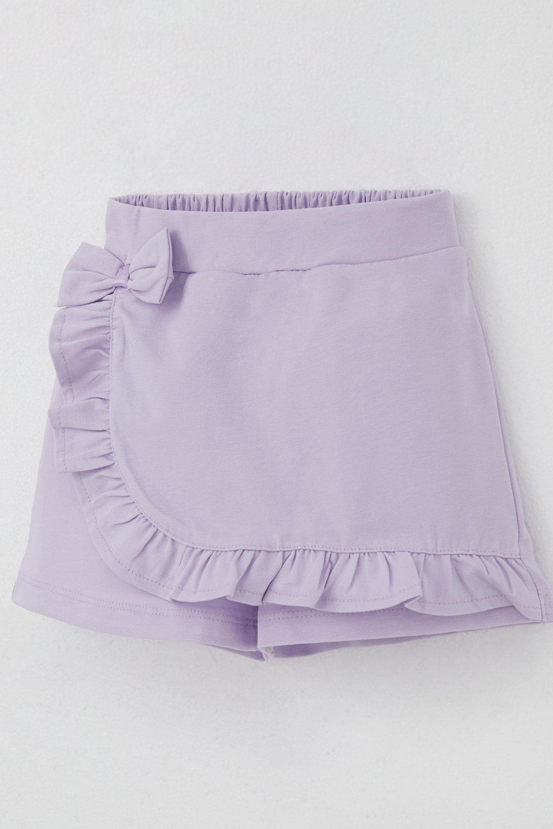 BRE Breeze Girl Child Shorts Skirt with Bow Accessory Frilly 3-8 Years, Light Lilac - Montréal