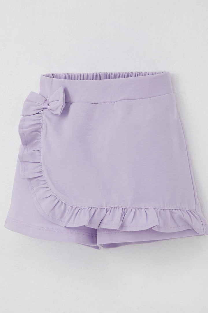 BRE Breeze Girl Child Shorts Skirt with Bow Accessory Frilly 3-8 Years, Light Lilac - Montréal