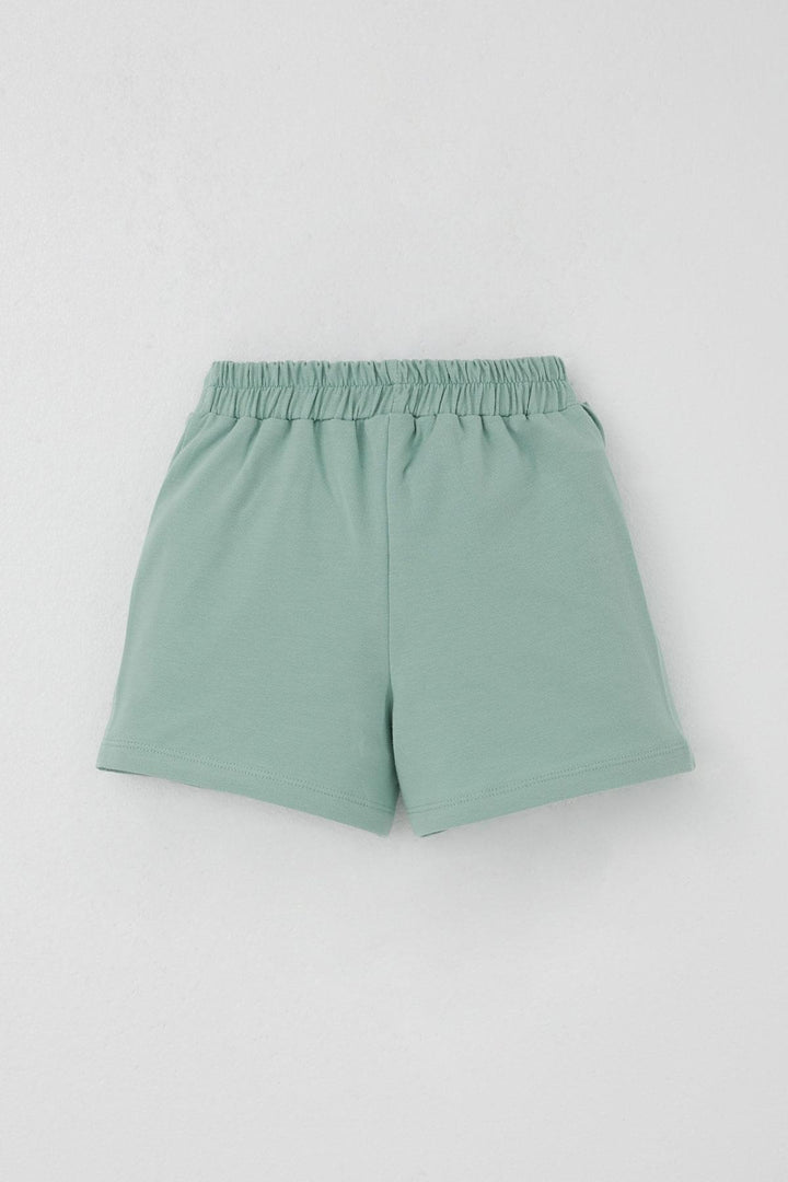 BRE Breeze Girl Child Shorts Skirt with Bow Accessory Frilly 3-8 Years, Aqua Green - Santa María Atzompa