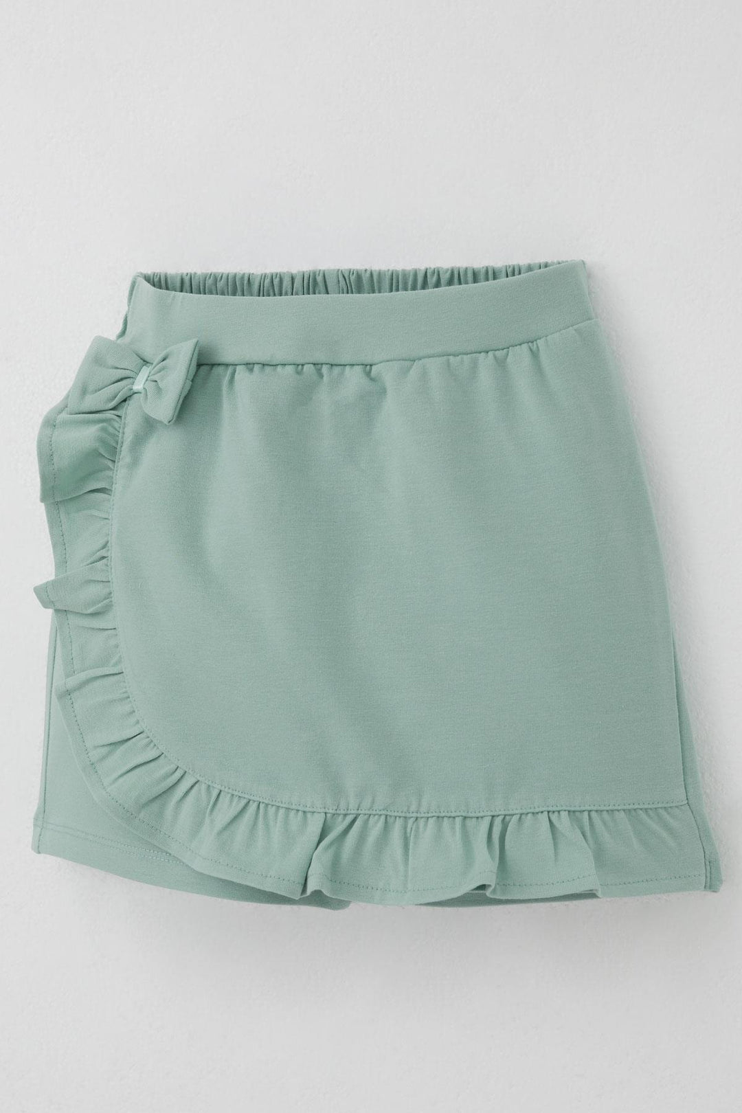 BRE Breeze Girl Child Shorts Skirt with Bow Accessory Frilly 60 Years, Aqua Green - Ágios Dimítrios