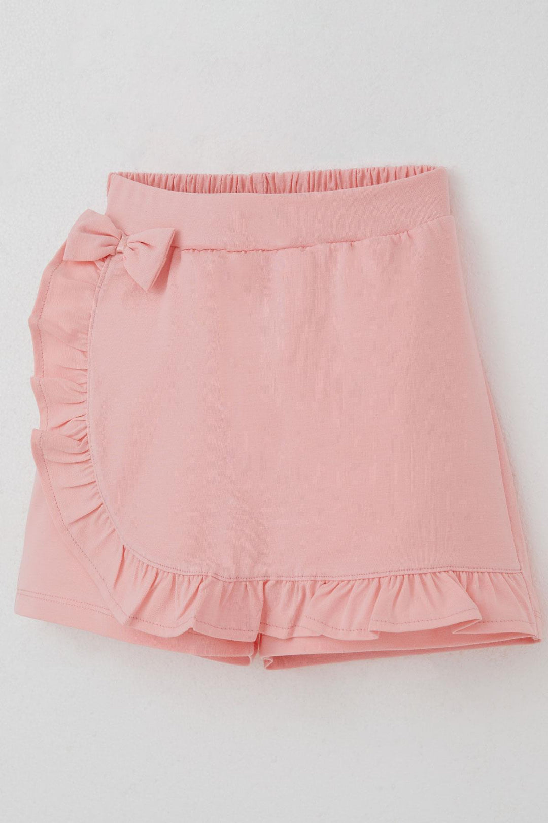 BRE Breeze Girl Child Shorts Skirt with Bow Accessory Frilly 60 Years, Salmon - Hameln