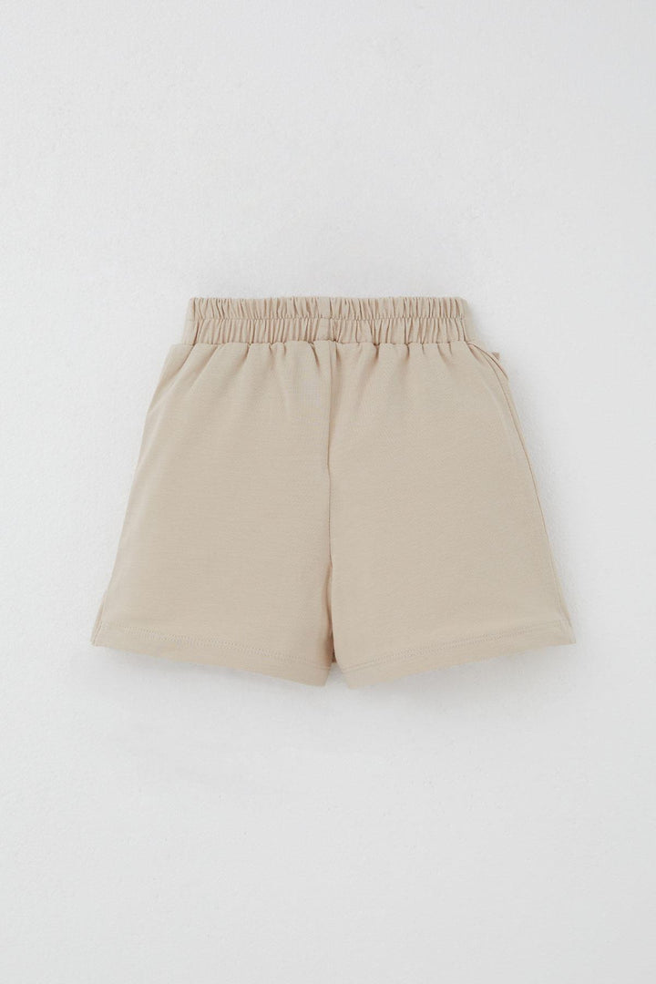 BRE Breeze Girl Child Shorts Skirt with Bow Accessory Frilly 3-8 Years, Beige - Oshkosh