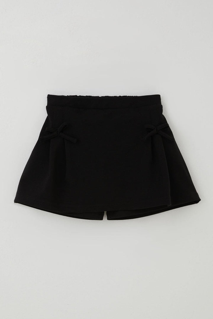 BRE Breeze Girl's Shorts Skirt with Bow Accessory Elastic Waist 82 Years, Black - Ágios Dimítrios