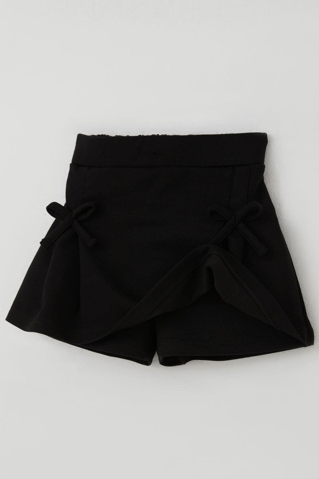 BRE Breeze Girl Child Shorts Skirt with Bow Accessory Elastic Waist 3-7 Years, Black - Pantin