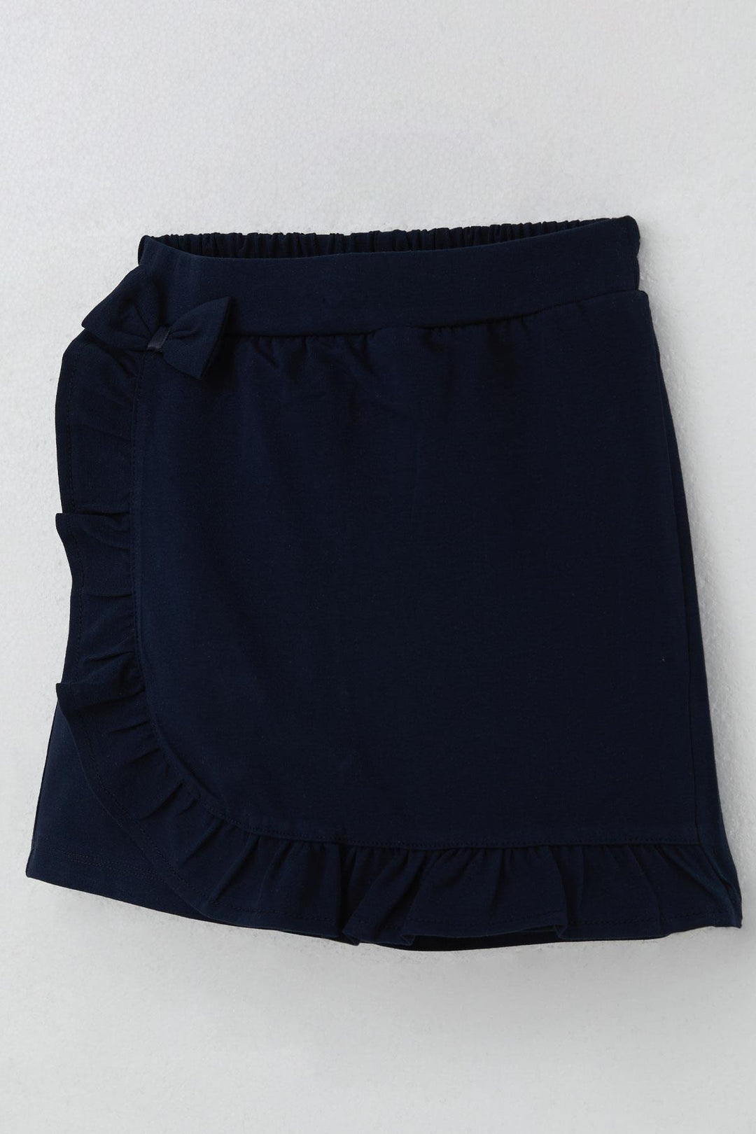 BRE Breeze Girl Child Shorts Skirt with Bow Accessory Frilly 60 Years, Navy Blue - Rialto