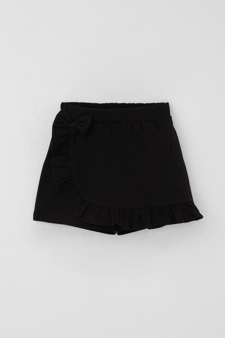BRE Breeze Girl Child Shorts Skirt with Bow Accessory Frilly 3-8 Years, Black - Hoddesdon