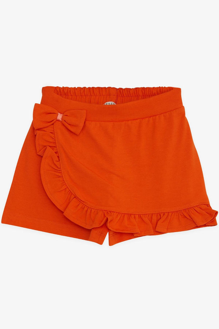 BRE Breeze Girl Child Shorts Skirt with Bow Frilly 1.5-5 Years, Orange - Goshen