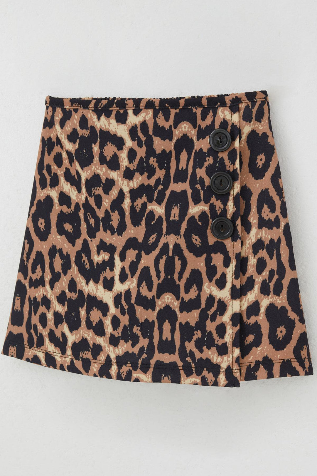BRE Breeze Girl Child Shorts Skirt with Leopard Pattern Button Accessory 62 Years, Brown - Kalamariá