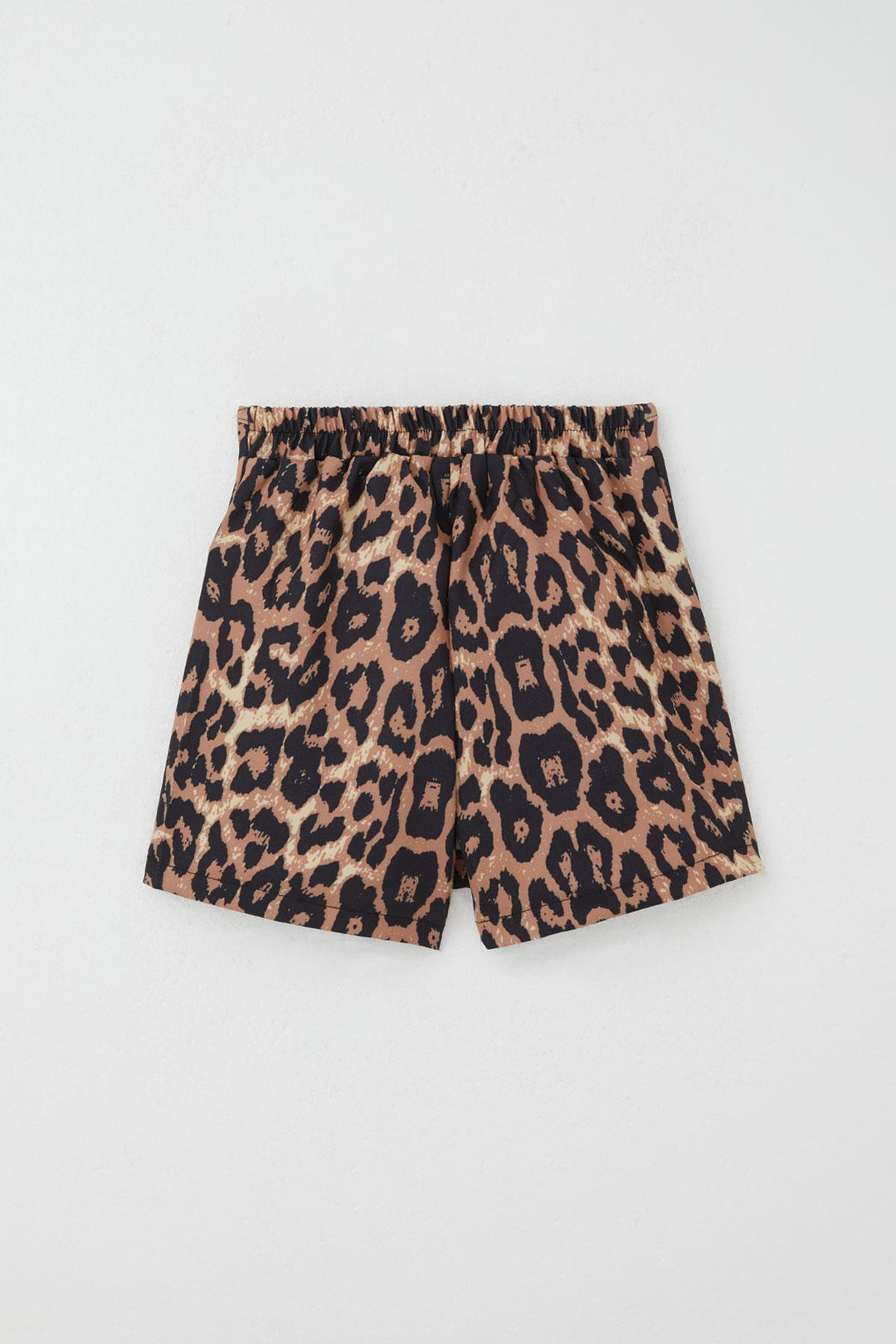 BRE Breeze Girl Child Shorts Skirt with Leopard Pattern Button Accessory 62 Years, Brown - Kalamariá