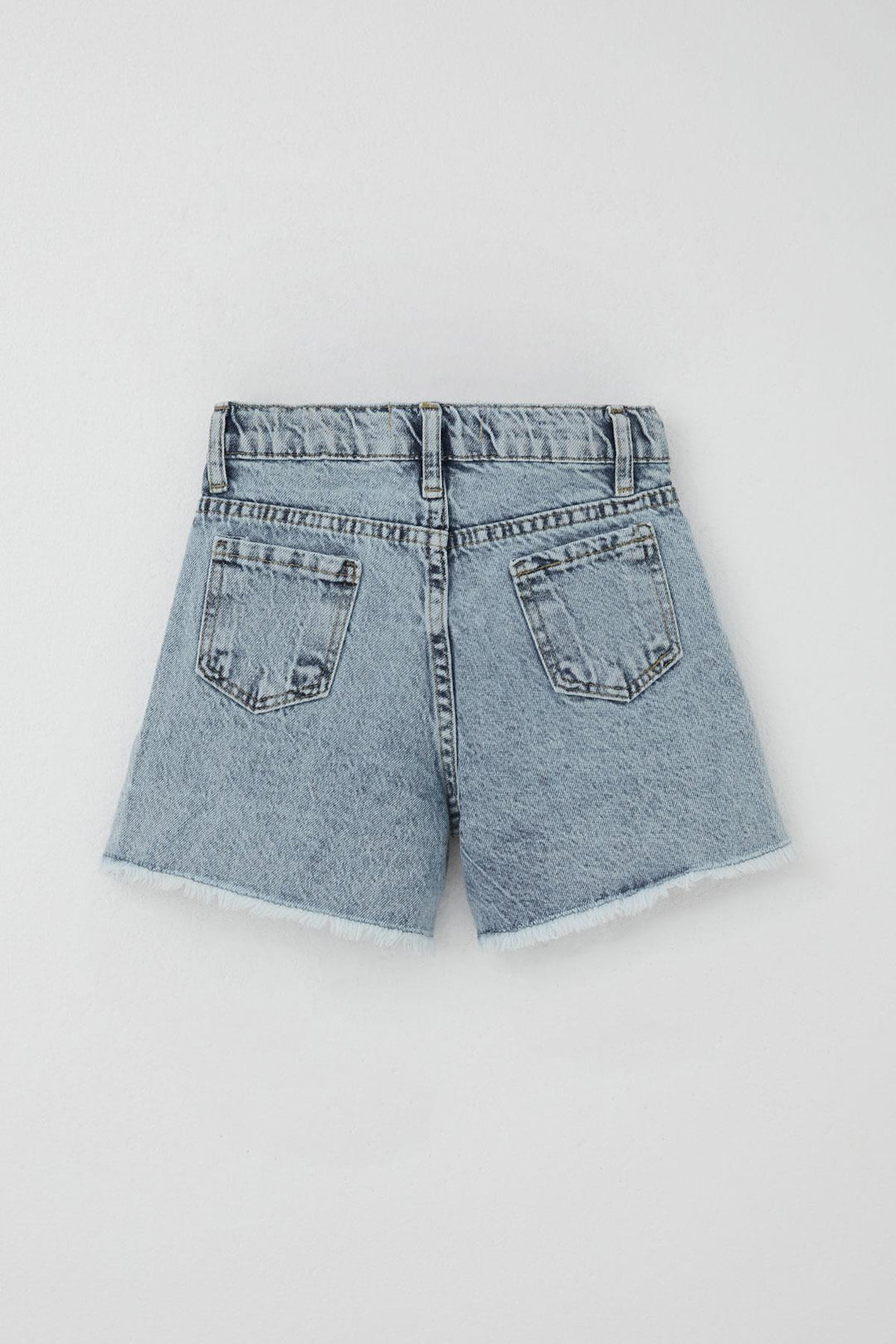 BRE Breeze Girl's Shorts Jeans with Pocket Fringe Detail 5-9 Years, Light Blue - Jaén