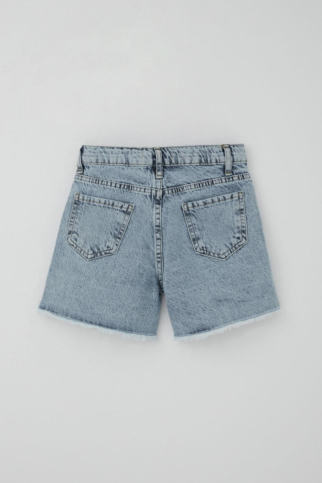 BRE Breeze Girl's Shorts Jeans with Fringed Detail Pockets 104 Years, Light Blue - Westfield
