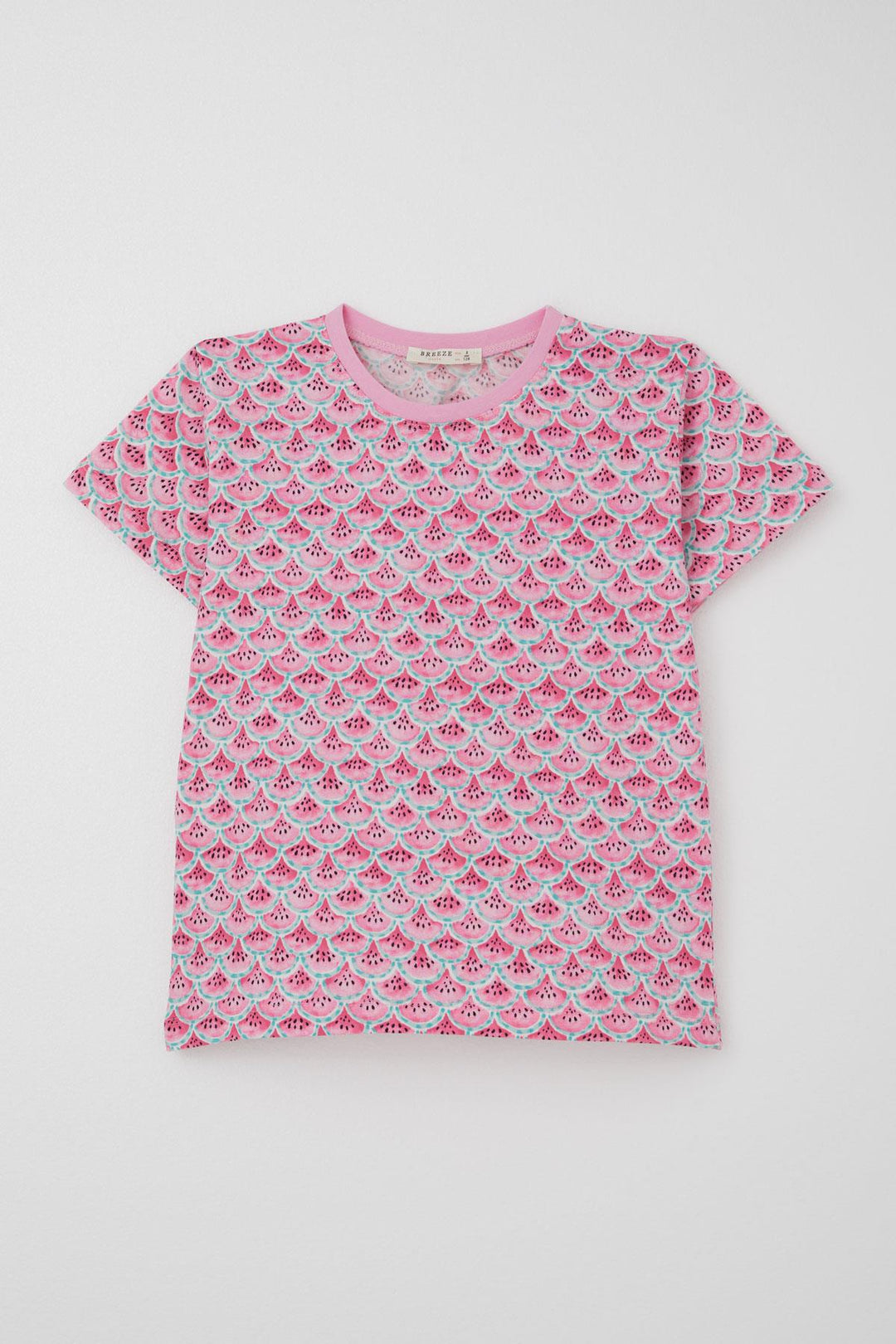BRE Breeze Girl's Short Pyjama Set with Watermelon Slice Pattern, 4-8 Years, Pink. - Bellingham