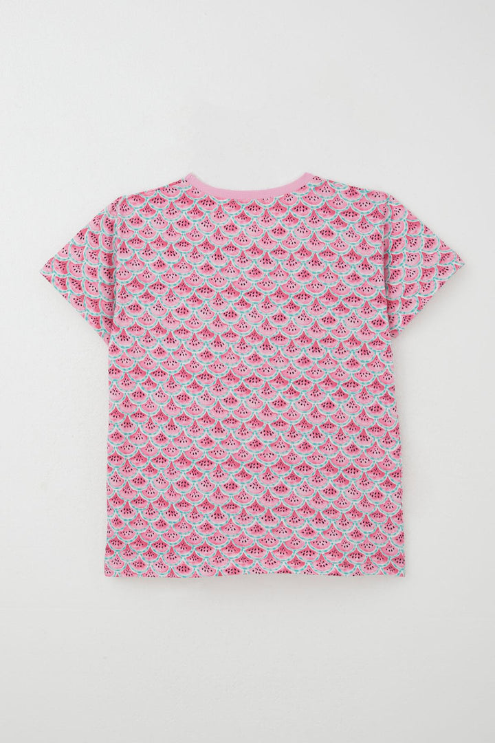 BRE Breeze Girl's Shorts Pajama Set Watermelon Slice Patterned 94 Years, Pink - Ramos Arizpe