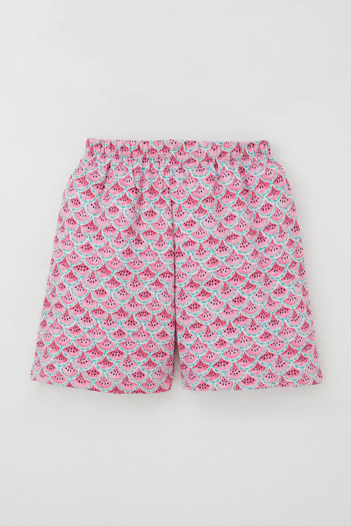 BRE Breeze Girl's Shorts Pajama Set Watermelon Slice Patterned 94 Years, Pink - Ramos Arizpe