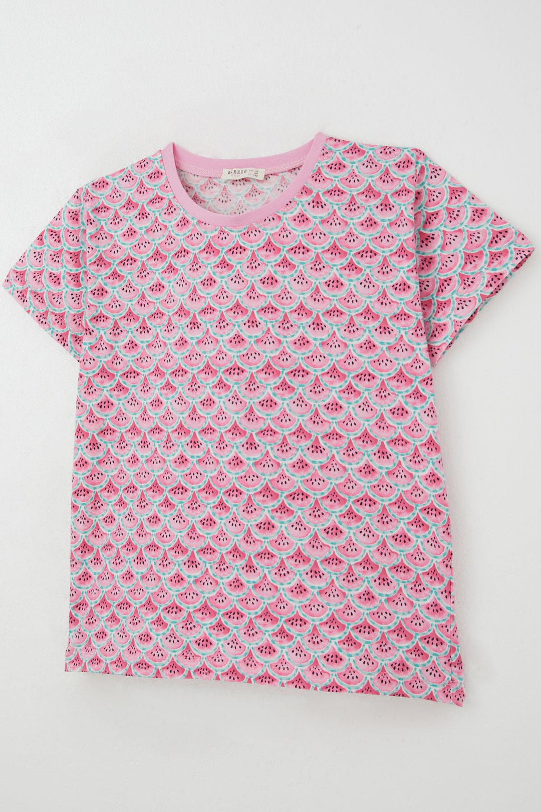 BRE Breeze Girl's Shorts Pajama Set Watermelon Slice Patterned 94 Years, Pink - Ramos Arizpe