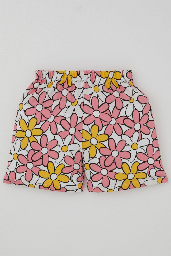 BRE Breeze Kız Çocuk Şortlu Pijama Takımı Renkli Papatya Desenli 4-8 Yaş, Karışık Renk - Alameda