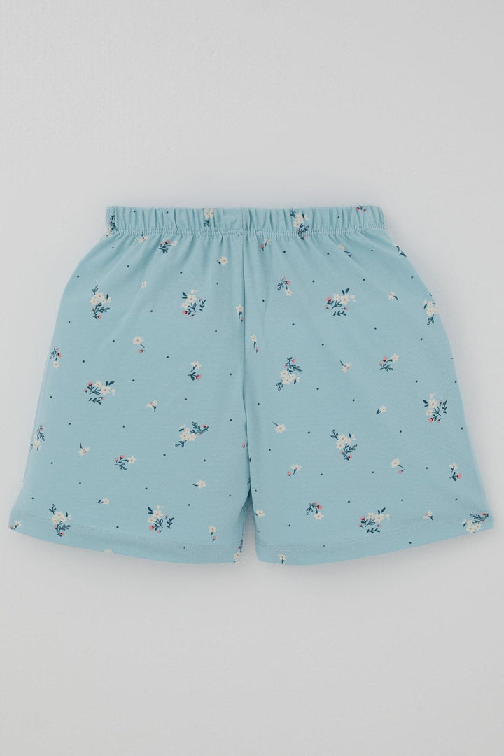 BRE Breeze Kız Çocuk Şortlu Pijama Takımı Çiçek Desenli 4-8 Yaş, Açık Mavi - Lüdenscheid