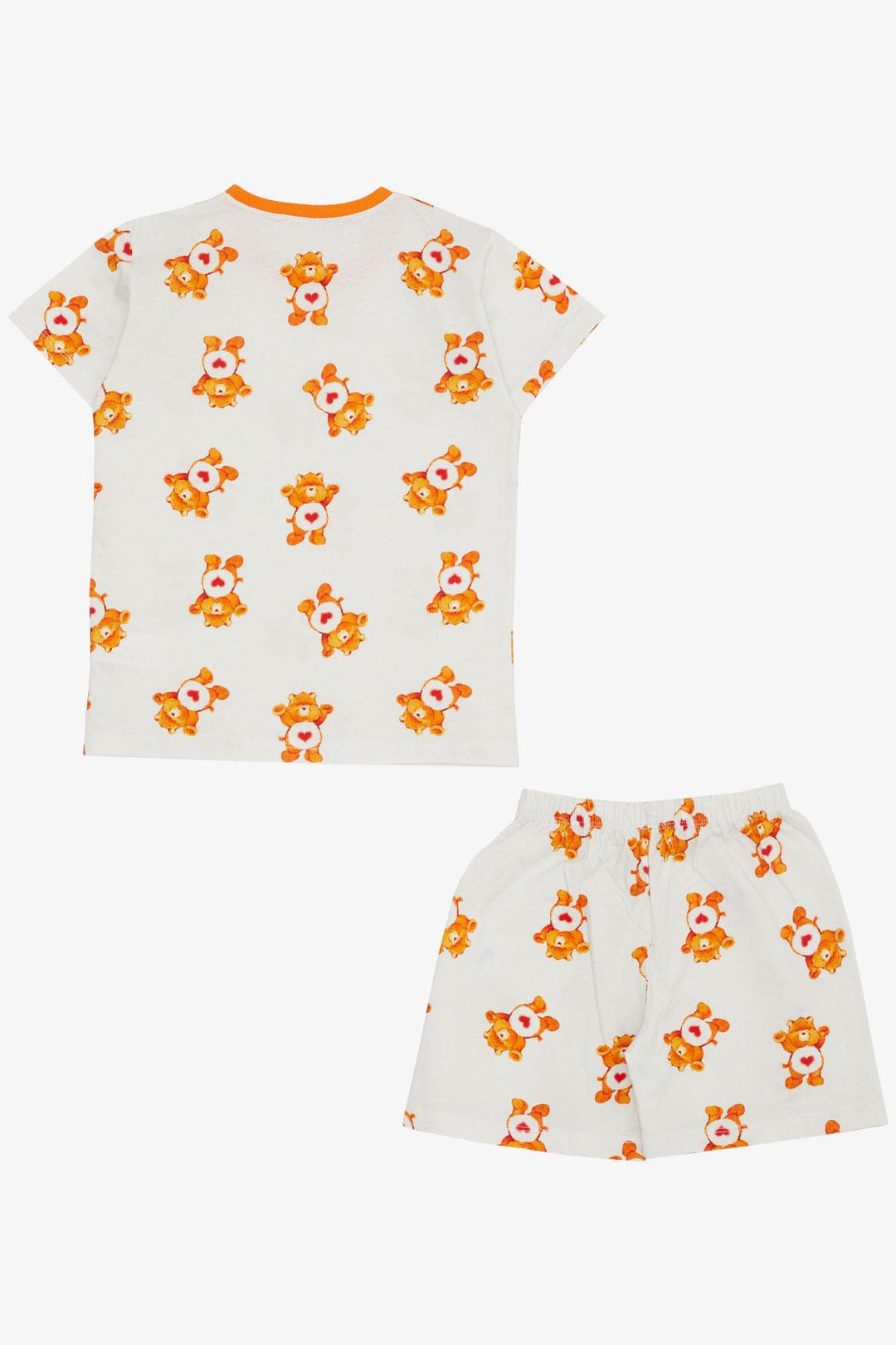 BRE Breeze Girl's Shorts Pajama Set Heart Patterned Baby Bear Design 4-8 Years, White - Brisbane
