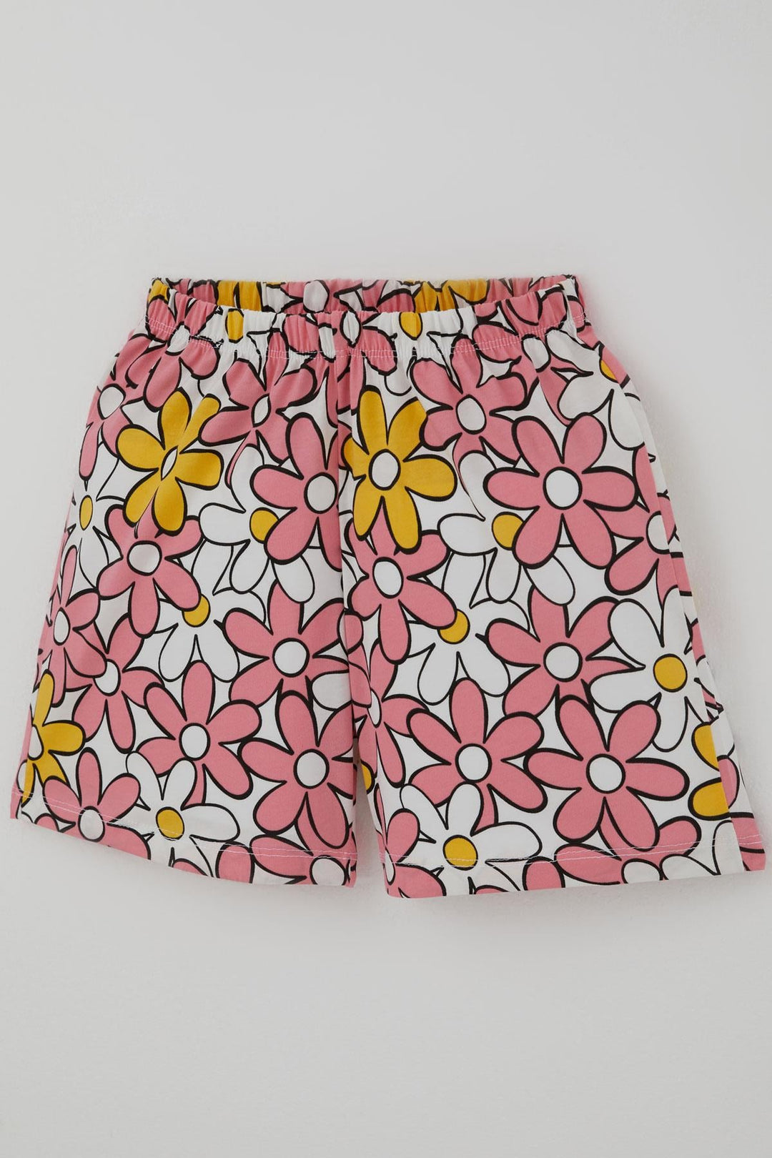 BRE Breeze Kız Çocuk Şortlu Pijama Takımı Renkli Papatya Desenli 4-8 Yaş, Karışık Renk - Alameda