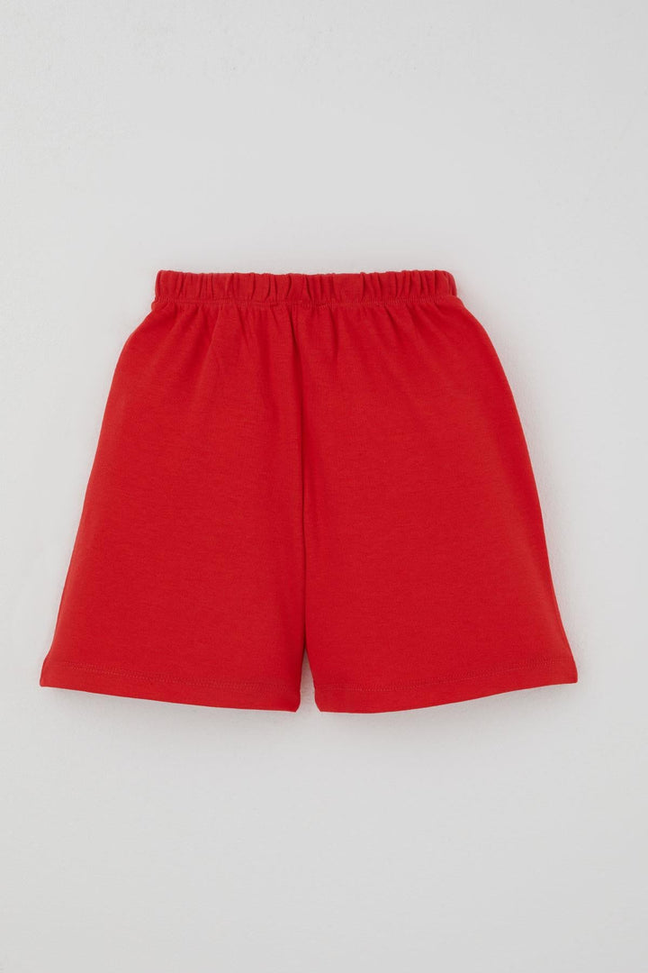 BRE Breeze Kız Çocuk Şortlu Pijama Takımı Çilek Desenli 4-8 Yaş, Krem - Walkden