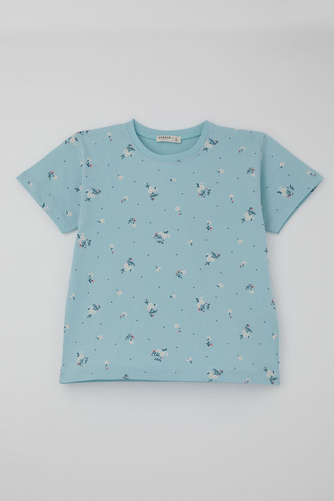 BRE Breeze Kız Çocuk Şortlu Pijama Takımı Çiçek Desenli 4-8 Yaş, Açık Mavi - Lüdenscheid