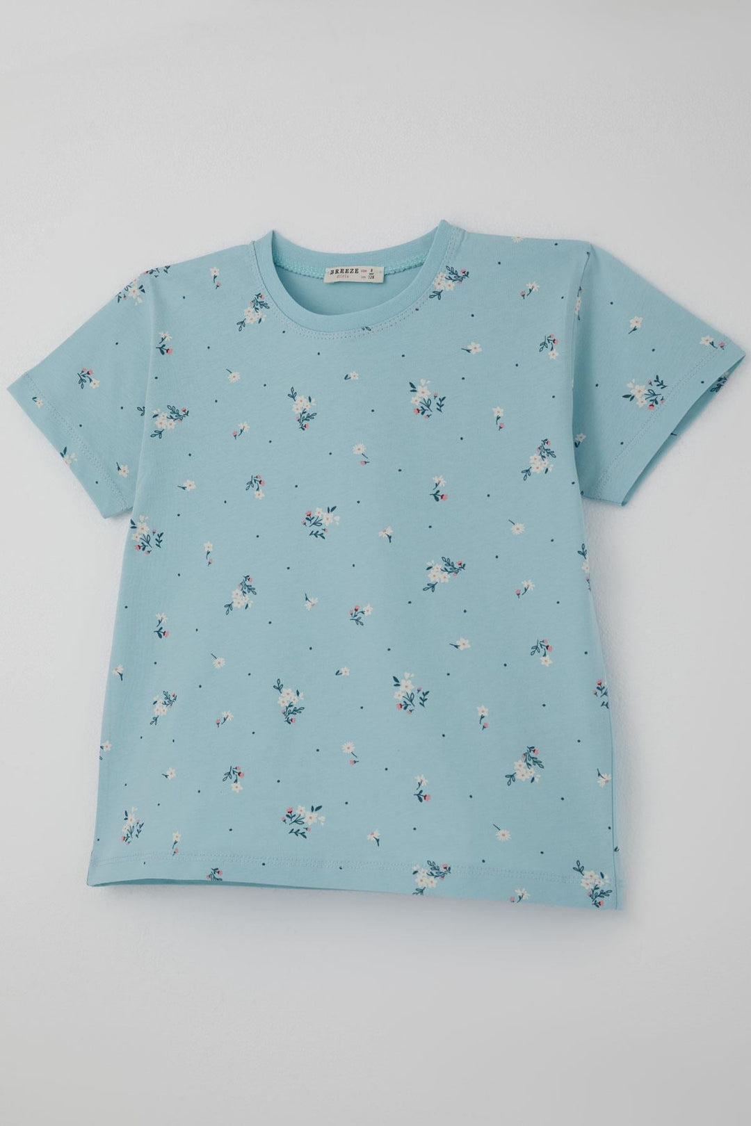 BRE Breeze Kız Çocuk Şortlu Pijama Takımı Çiçek Desenli 4-8 Yaş, Açık Mavi - Lüdenscheid