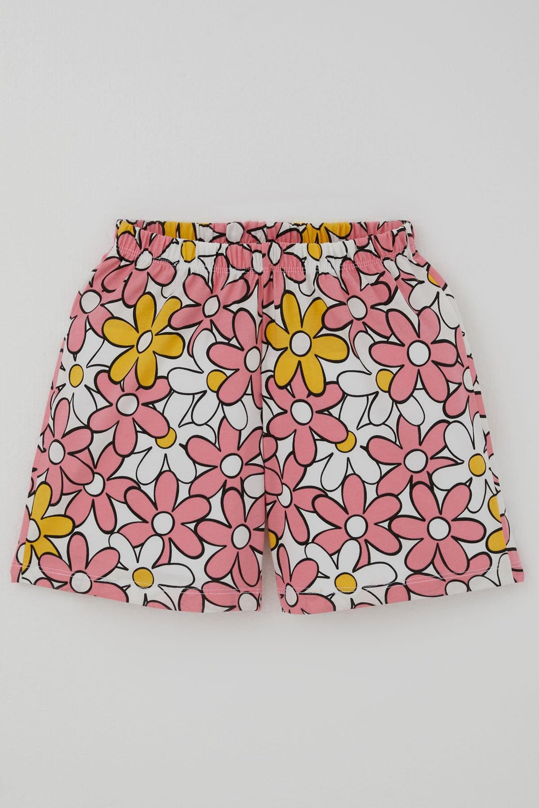 BRE Breeze Kız Çocuk Şortlu Pijama Takımı Renkli Papatya Desenli 4-8 Yaş, Karışık Renk - Alameda