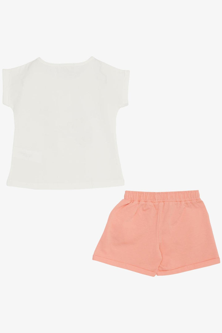 BRE Breeze Girl's Shorts Set with Butterfly Print, 3-8 Years, Beige - Avilés