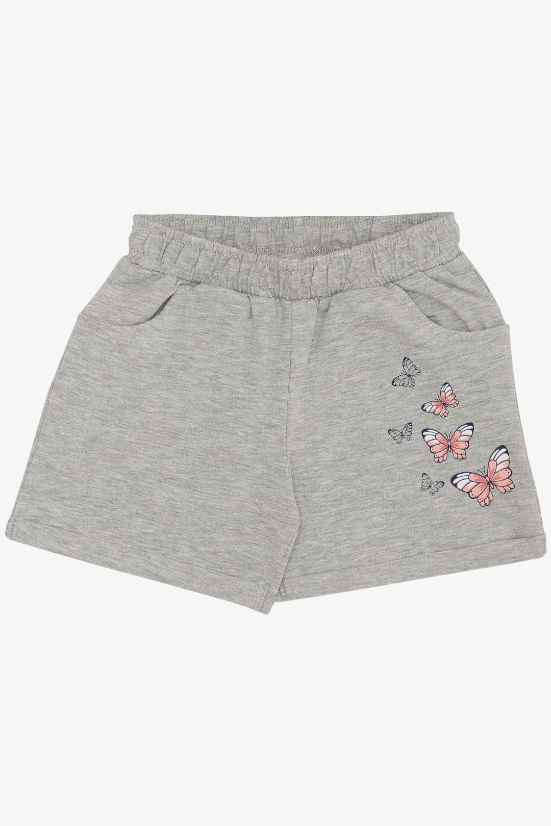 BRE Breeze Girl's Shorts Set with Butterfly Print, 3-8 Years, Salmon - Burnaby