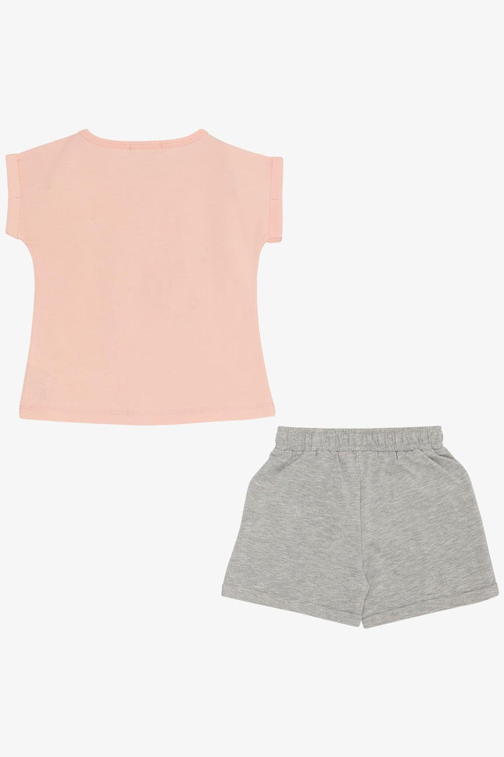 BRE Breeze Girl's Shorts Set with Butterfly Print, 3-8 Years, Salmon - Burnaby