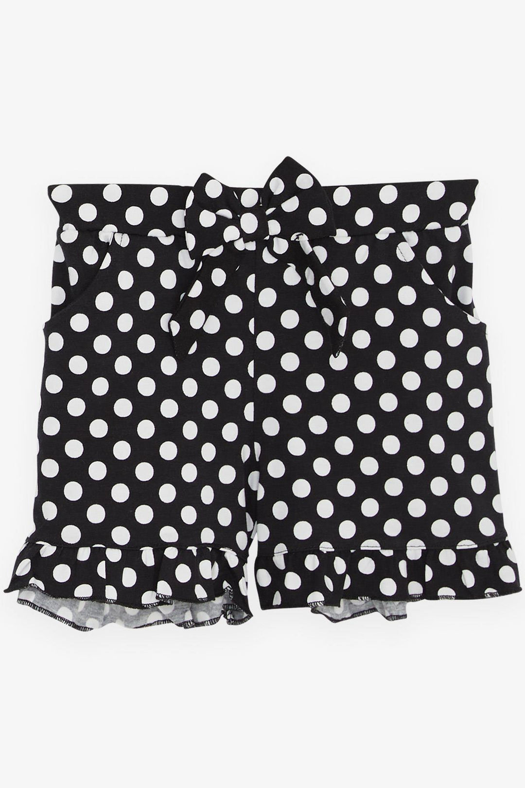 BRE Breeze Girl's Shorts Set with Polka Dot Bow Frills 4-8 Years, White - Omaha