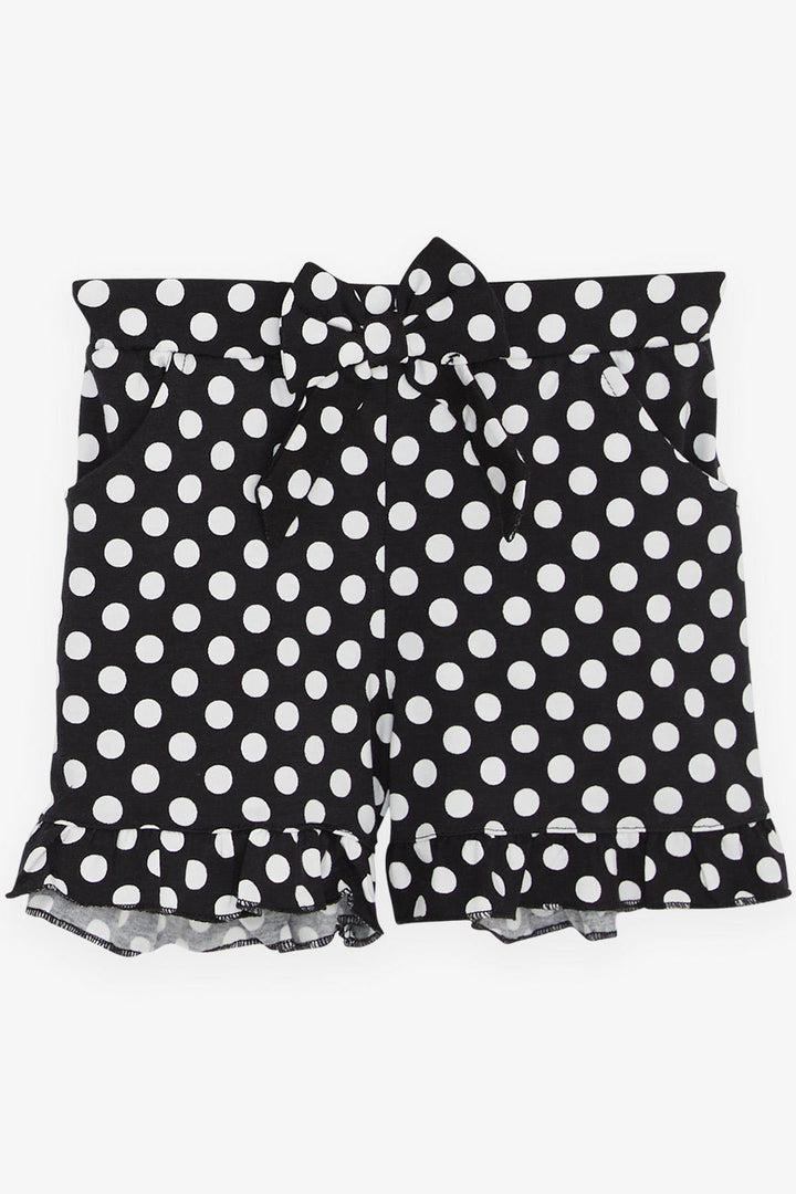 BRE Breeze Girl's Shorts Set with Polka Dot Bow Frills 4-8 Years, White - Omaha
