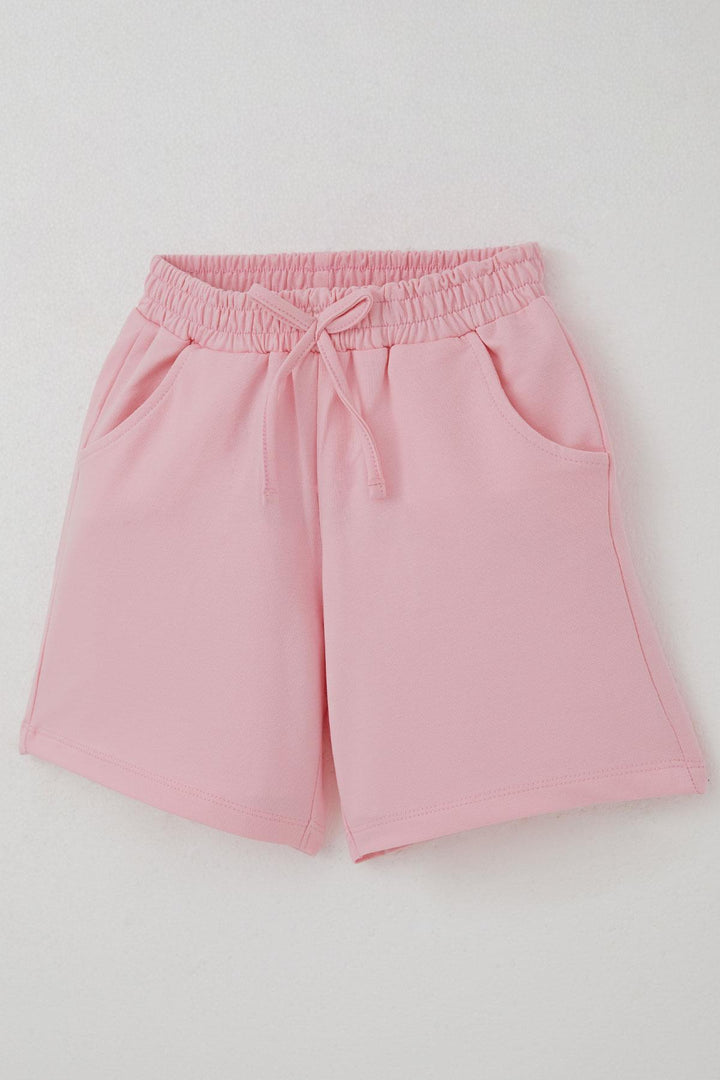 BRE Breeze Girl's Shorts Set with Magical Bow Print, 2-6 Years, Ecru - Ferrara