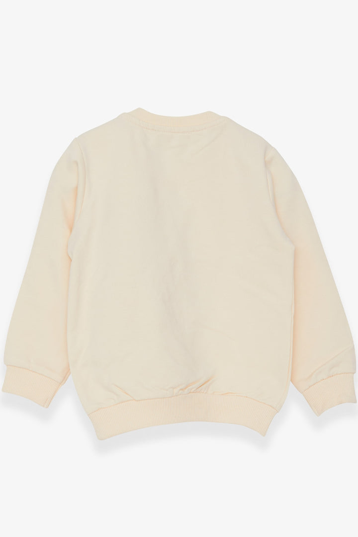 BRE Breeze Girl Child Sweatshirt with Bear Accessories, 1.5-5 Years, Cream - Ciudad López Mateos
