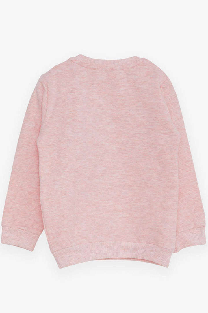 BRE Breeze Girl Child Sweatshirt with Bear Accessories 1.5-5 Years, Salmon Melange - Bishops Stortford