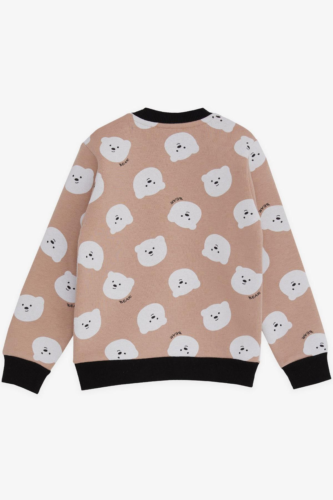 BRE Breeze Girl Child Sweatshirt with Bear Pattern 1.5-5 Years, Beige - Nashua
