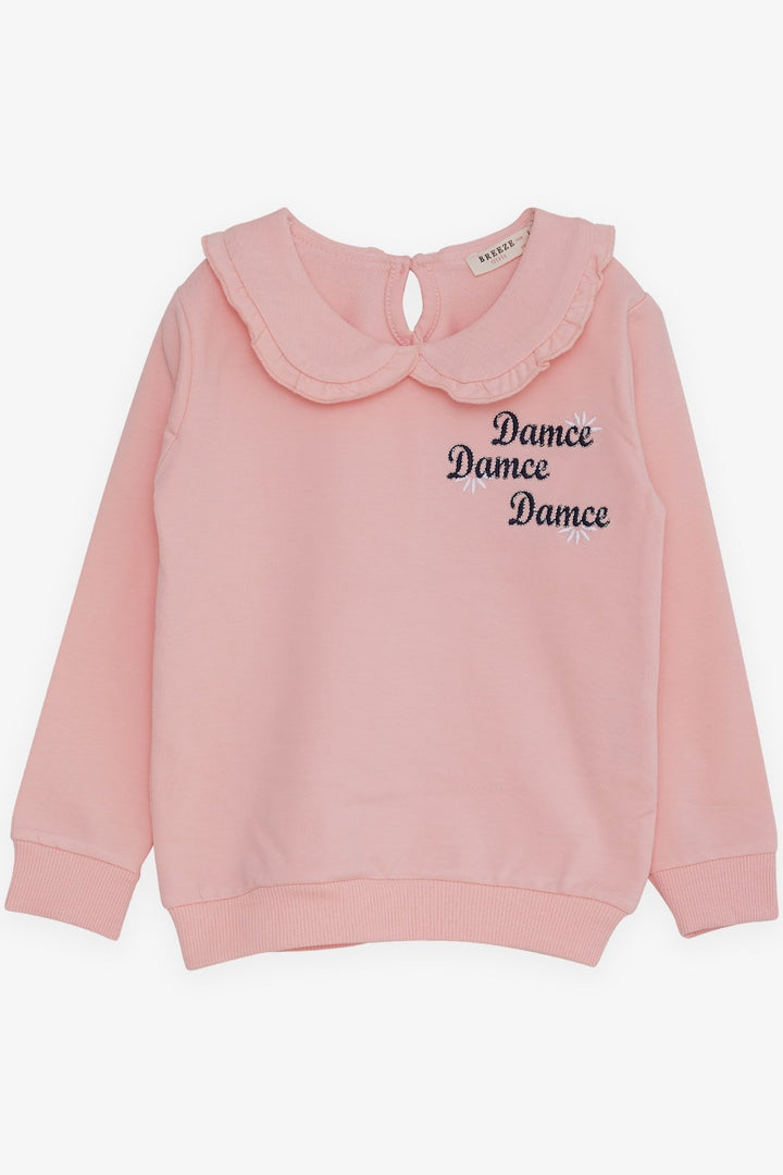 BRE Breeze Girl Child Sweatshirt with Baby Collar 1.5-5 Years, Pink - San José del Cabo