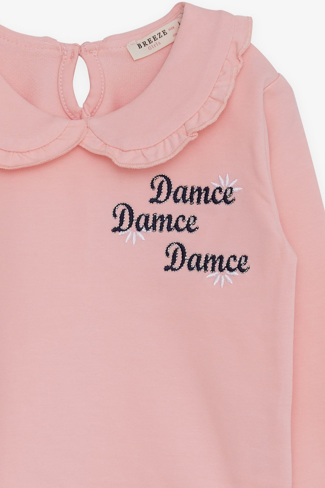 BRE Breeze Girl Child Sweatshirt with Baby Collar 1.5-5 Years, Pink - San José del Cabo
