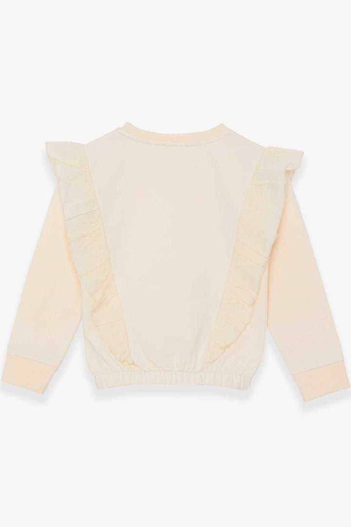 BRE Breeze Girl's Sweatshirt with Elastic Waistband 4-8 Years, Cream - San Remo