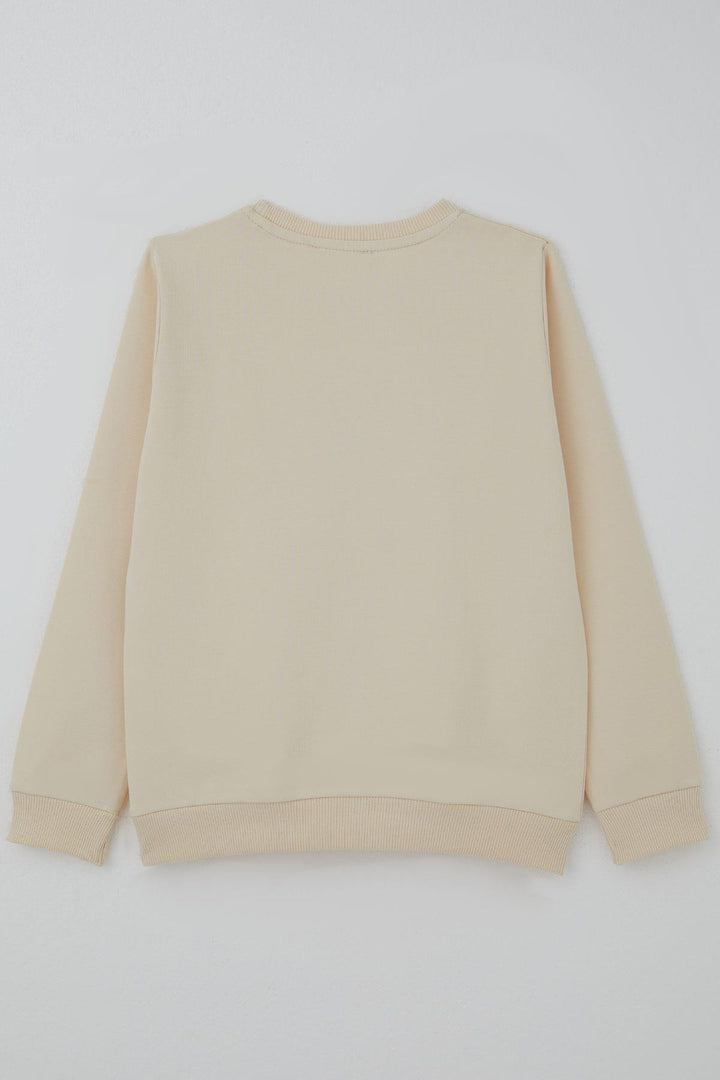 BRE Breeze Kız Çocuk Sweatshirt Fiyonk Baskı Nakışlı Yazılı 62 Yaş, Krem - Palmerston North