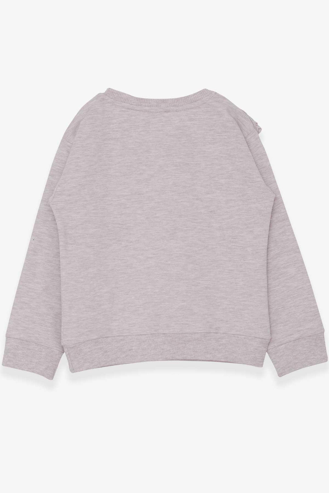 BRE Breeze Girl Child Sweatshirt with Lace 4-9 Years, Beige Melange - Actopan