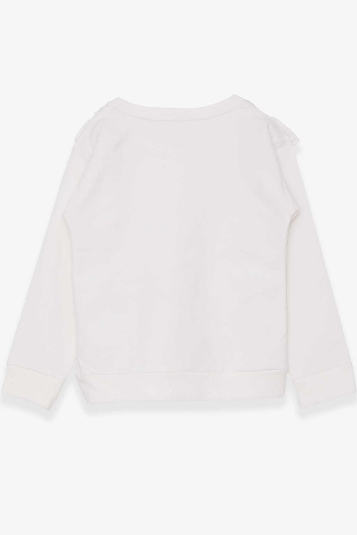 BRE Breeze Girl Child Sweatshirt with Lace, 4-9 Years, Beige - Saint-Jean-sur-Richelieu