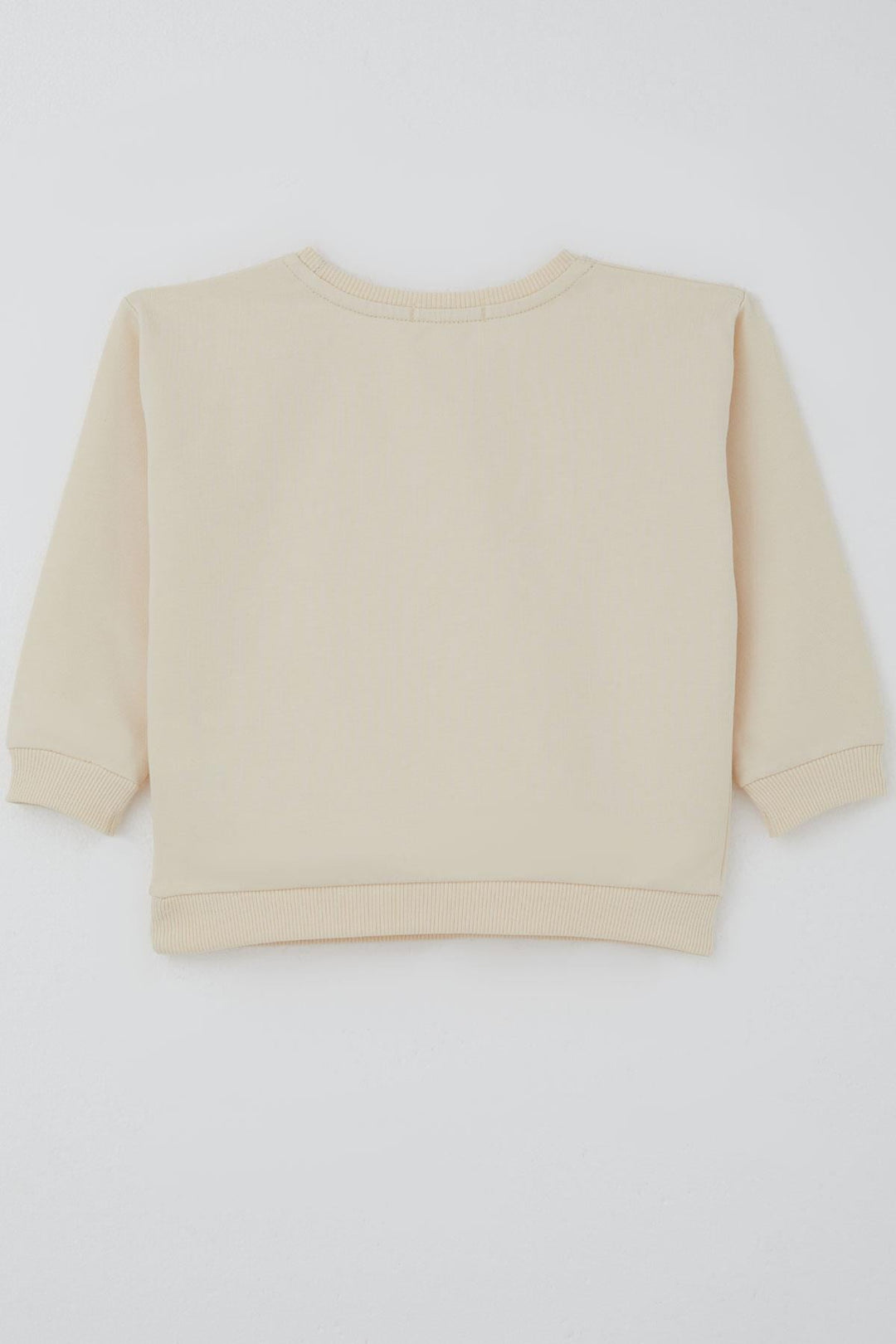BRE Breeze Kız Çocuk Sweatshirt Güpürlü Kalp Arma Detaylı 2-6 Yaş, Krem - Trujillo Alto