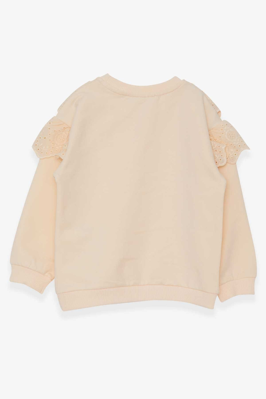 BRE Breeze Girl Child Sweatshirt with Lace 4-8 Years, Cream - Bishops Stortford