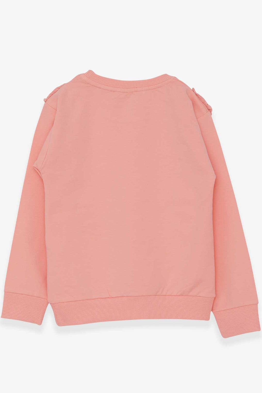 BRE Breeze Girl Child Sweatshirt with Lace 4-9 Years, Salmon - Oshkosh