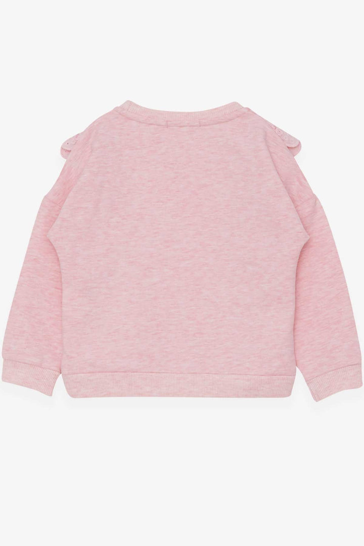 BRE Breeze Girl Child Sweatshirt with Lace 1.5-5 Years, Salmon Melange - Irákleio
