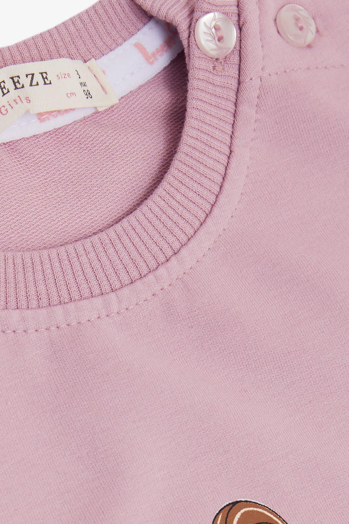 BRE Breeze Girl Child Sweatshirt Cool Girl Printed 1.5-5 Years, Pink - Pomona