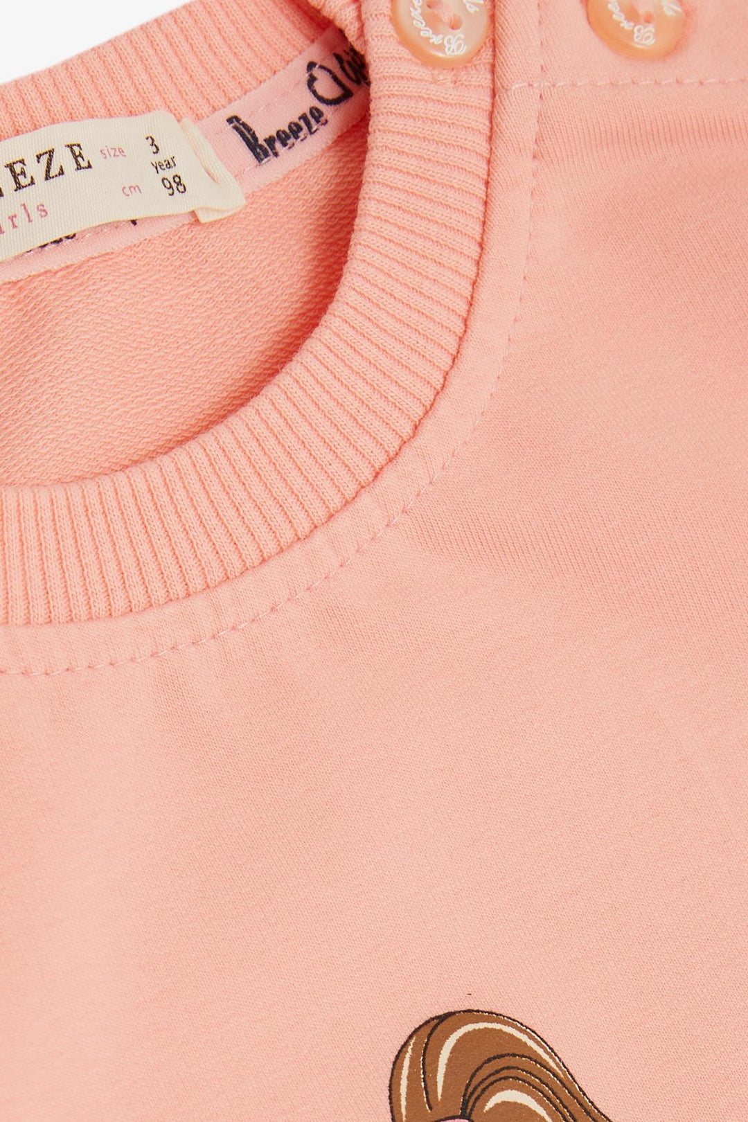 BRE Breeze Girl Child Sweatshirt Cool Girl Printed 1.5-5 Years, Salmon - Portsmouth