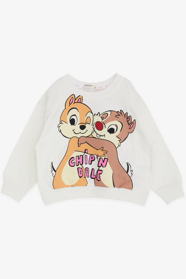 BRE Breeze Girl Child Sweatshirt with Animal Print, 3-7 Years, Ecru - Edmonton